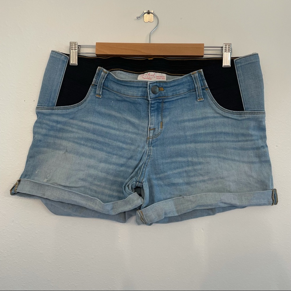 2 pairs or Isabel Maternity jean shorts